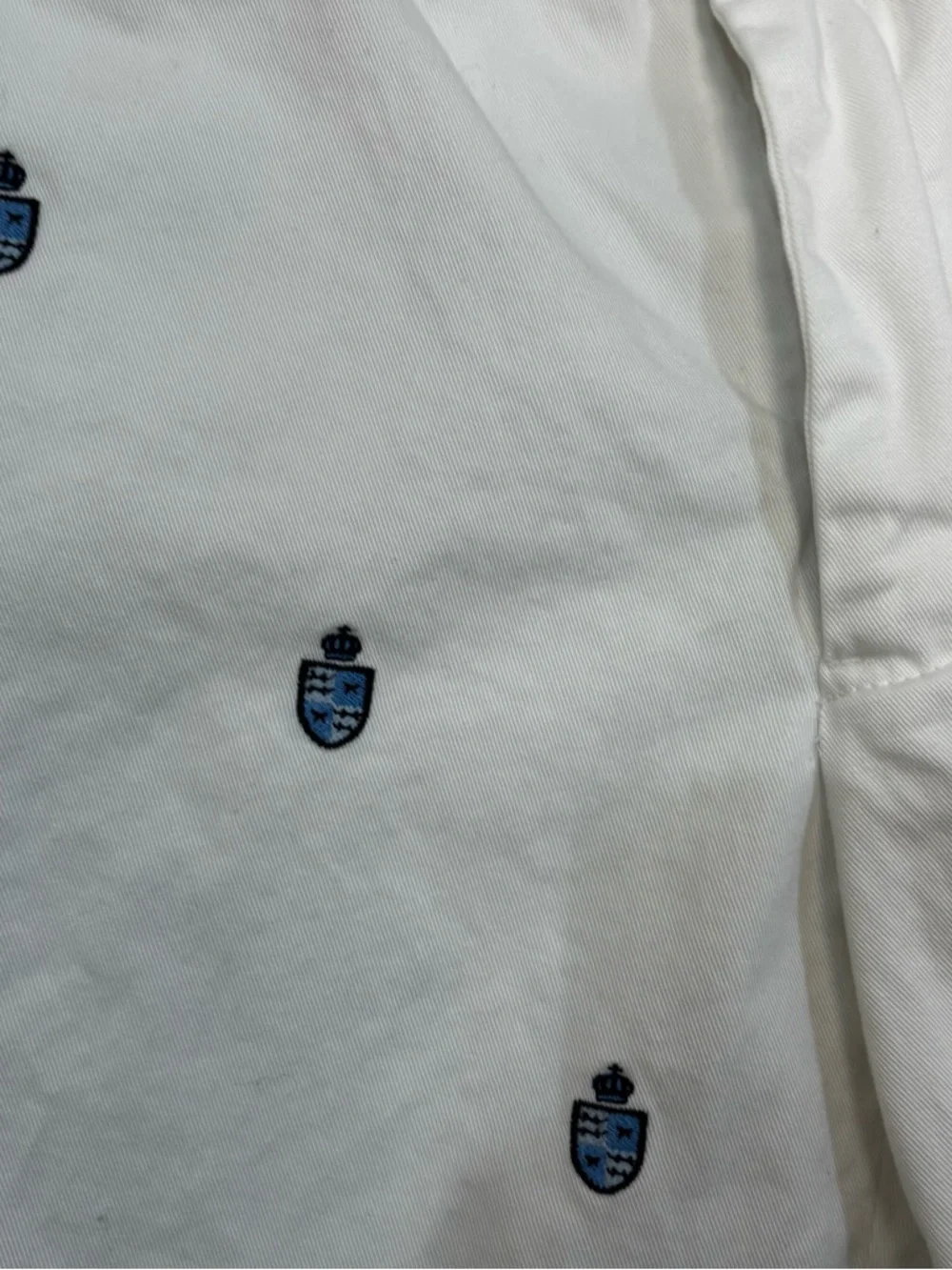 Polo Ralph‎ Lauren Straight Fit Chino Pants Embroidered Shields 32 X 30 White